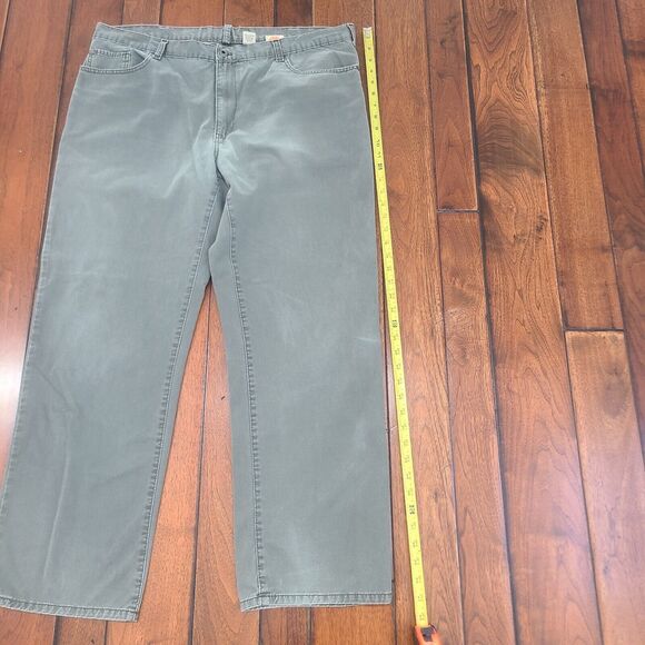 Timberland Relaxed Straight Fit Pants Jeans Men’s 40x32 Army Green Denim - Picture 9 of 13